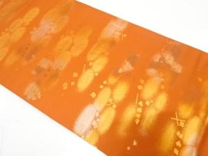 霞に箔散らし模様織り出し　名古屋帯